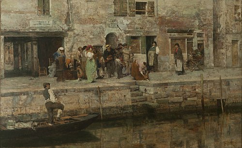 Street musicians, 1881, Giacomo Favretto