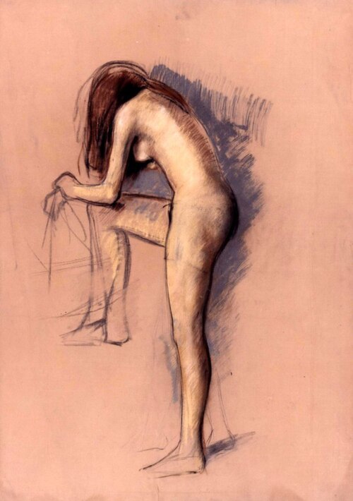 Nu en pied, 1967, Gianfranco Manara