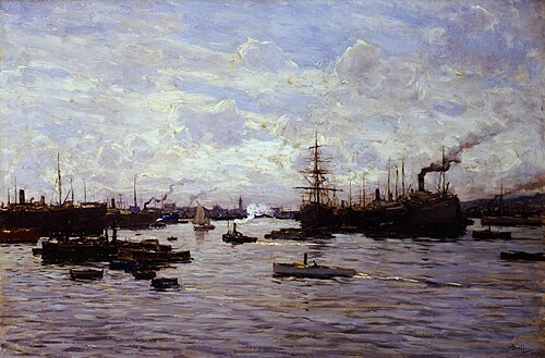 Afternoon at the Port, 1923, Giorgio Belloni