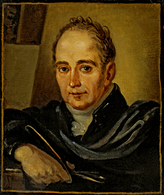 The Portrait of the Painter Vladimir Borovikovsky (study)., 1824, Ivan Bugaevskiy-Blagodarniy