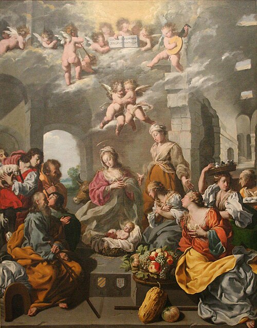 L'adoration des bergers., , Giovanni Andrea Coppola