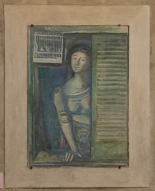 Ragazza alla finestra, 1957, Giovanni Brancaccio