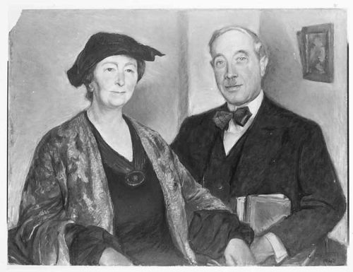 Portrait of Jeanne Henriette Hijmans (1873-1941) and Willem Vogelsang (1875-1954), 1940, Giovanni Costetti