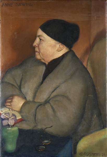 Portrait of Anne Cathrine Aschehoug, married Sewell, 1924, Giovanni Costetti