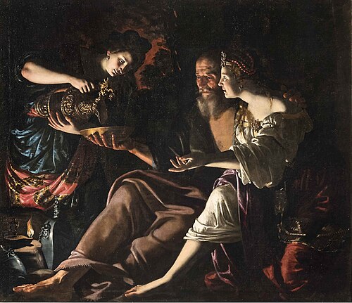 Loth et ses filles, 1617, Giovanni Francesco Guerrieri