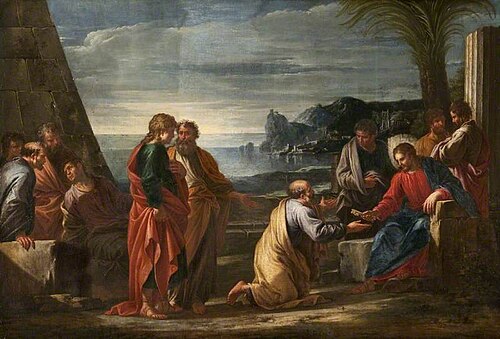 Christ Giving the Keys to Saint Peter, 1667, Giovanni Ghisolfi