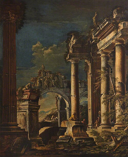 Ruins and Figures, 1660, Giovanni Ghisolfi