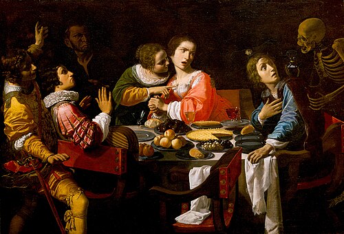 Death Comes to the Banquet Table (Memento Mori), 1635, Giovanni Martinelli