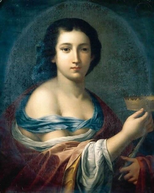 A Young Woman Holding A Crown, 1650, Giovanni Martinelli