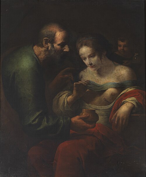 Santa Águeda curada por San Pedro en la prisión, 1634, Giovanni Martinelli
