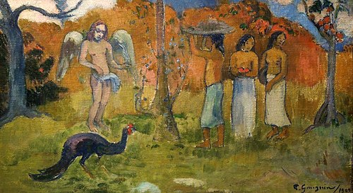 Groupe avec un ange, 1902, Paul Gauguin
