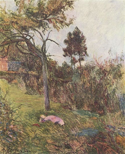 Young Woman Lying in the Grass, 1884, Paul Gauguin