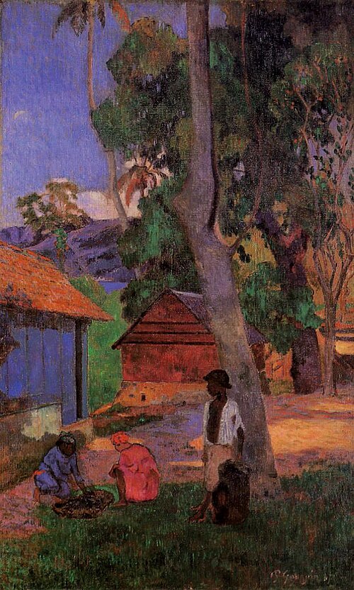 Near the Huts, 1887, Paul Gauguin