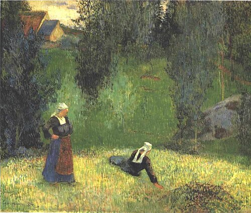 Spring at Lézaven, or The First Flowers, 1888, Paul Gauguin