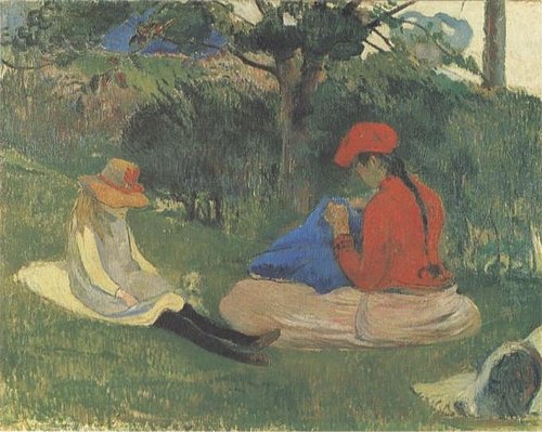 Dressmaking, 1889, Paul Gauguin