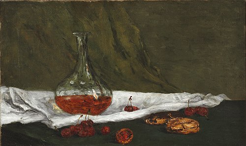 Cherries and Carafe, 1875, Paul Gauguin