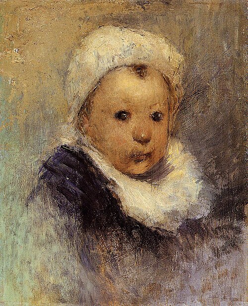 Portrait of a Child (maybe Aline Gauguin), 1877, Paul Gauguin