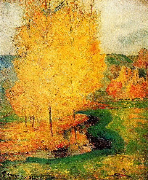 By the Stream, Autumn, 1885, Paul Gauguin