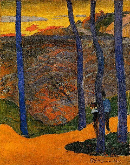 Les arbres bleus (Vous y passerez, la belle), 1888, Paul Gauguin