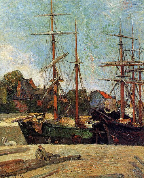Schooner and Three-Master, 1886, Paul Gauguin