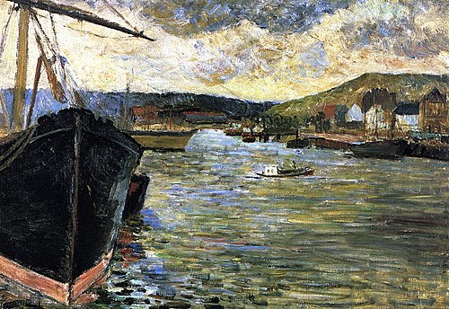 The Seine at Rouen, 1884, Paul Gauguin