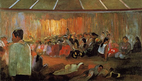 Hut of songs, 1892, Paul Gauguin