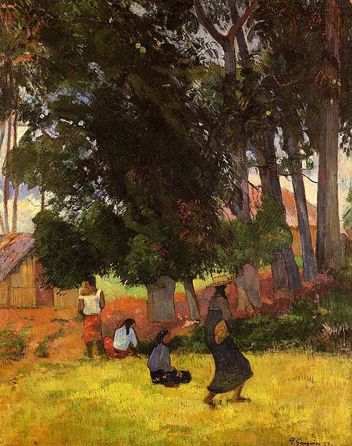 Paysage tahitien avec personnages, 1892, Paul Gauguin