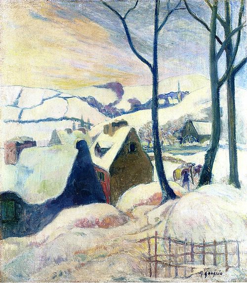 Village in the Snow, 1894, Paul Gauguin