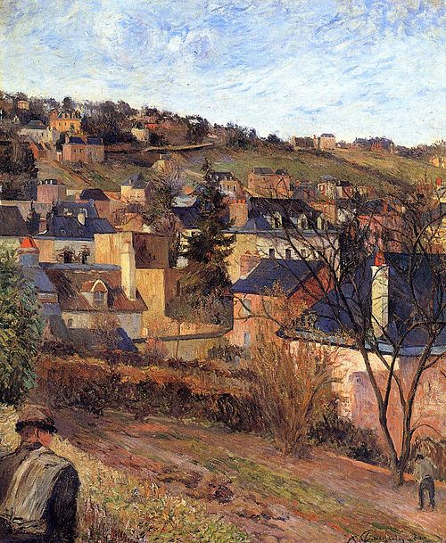 Les toits bleus, Rouen, 1884, Paul Gauguin