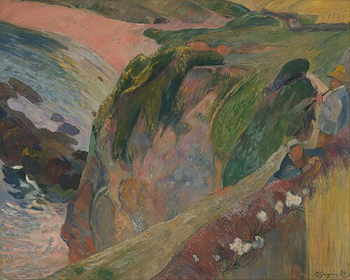 Le Joueur de flageolet sur la falaise, 1889, Paul Gauguin