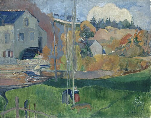 Paysage de Bretagne. Le moulin David, 1894, Paul Gauguin