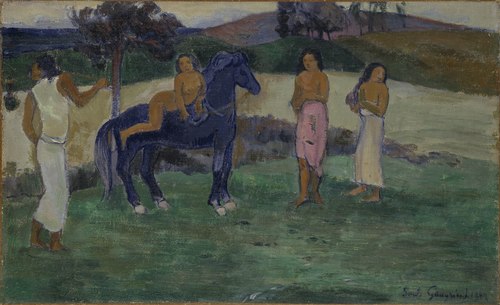 Composition with Figures and a Horse, 1902, Paul Gauguin