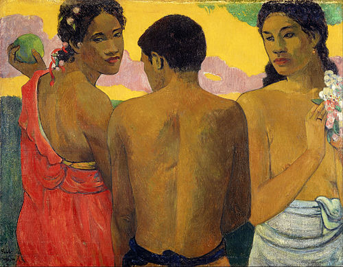 Three Tahitians, 1899, Paul Gauguin