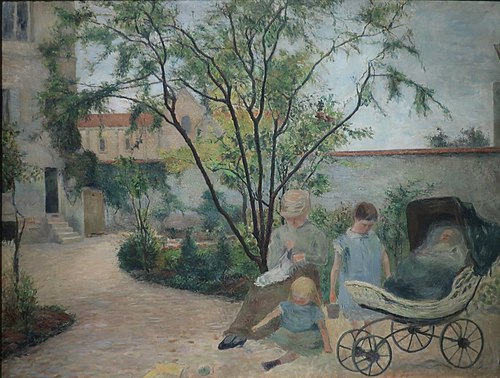 La Famille du peintre au jardin, rue Carcel, 1881, Paul Gauguin