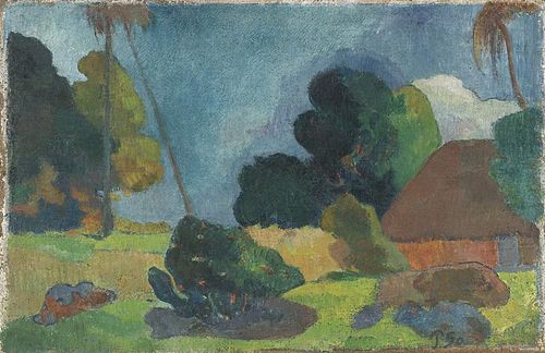 La Hutte sous les palmiers, 1899, Paul Gauguin