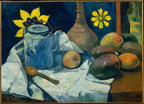Still Life with Teapot and Fruit, 1896, Paul Gauguin