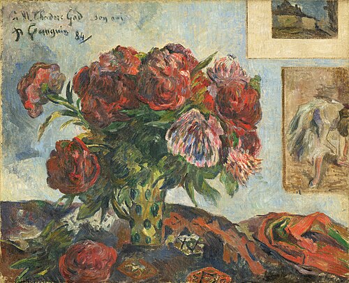 Still Life with Peonies, 1884, Paul Gauguin