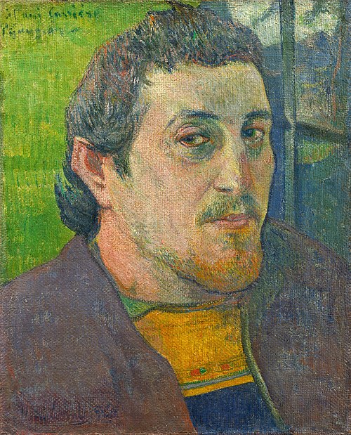 Self-Portrait Dedicated to Carriere, 1778, Paul Gauguin