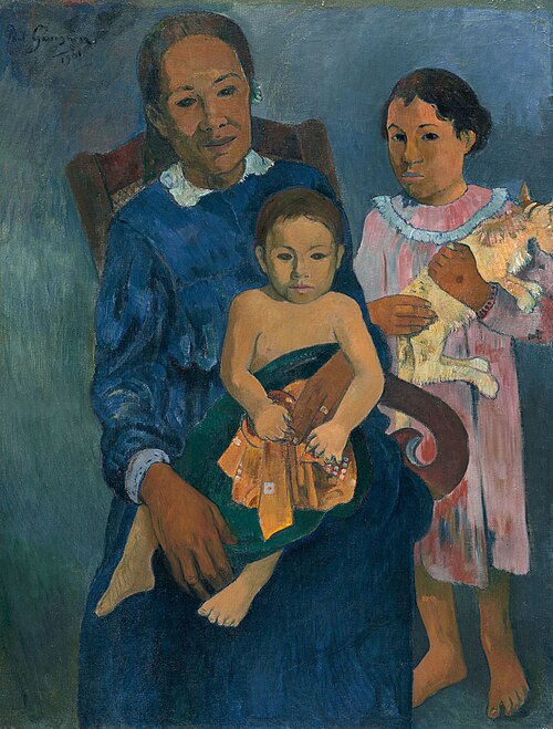Polynesian Woman with Children, 1901, Paul Gauguin