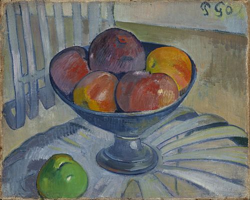 Fruit Dish on a Garden Chair, 1890, Paul Gauguin