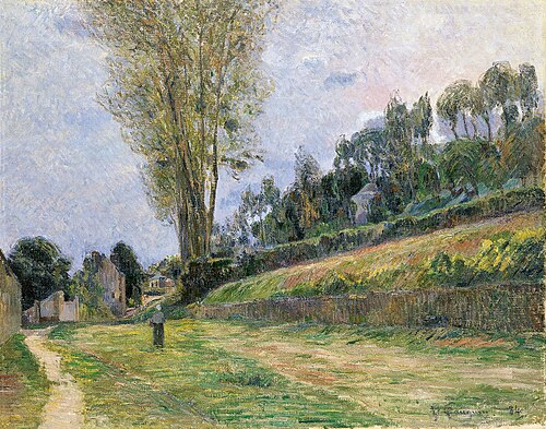 Une Rue à Rouen, ou Personage sur la route, 1884, Paul Gauguin
