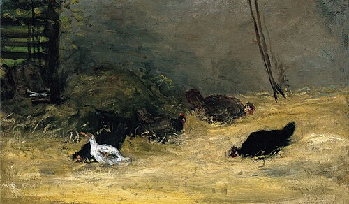 In the Henhouse, 1878, Paul Gauguin