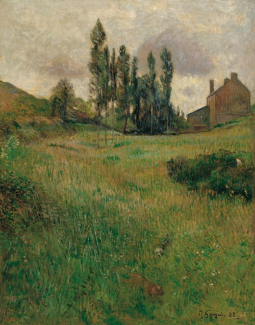 Dogs Running in a Meadow, 1888, Paul Gauguin