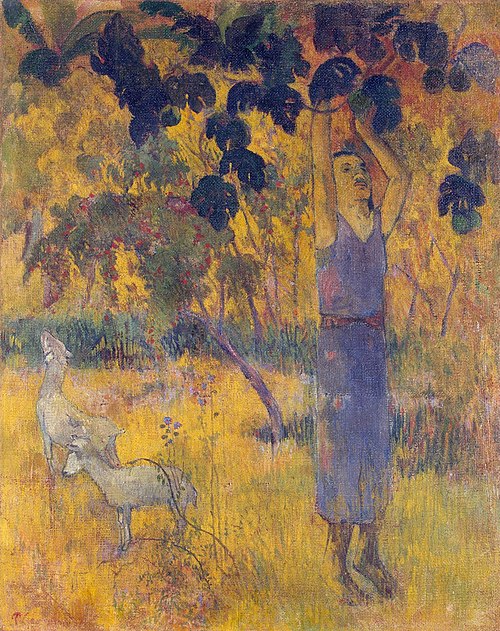 Man Picking Fruit from a Tree, 1897, Paul Gauguin