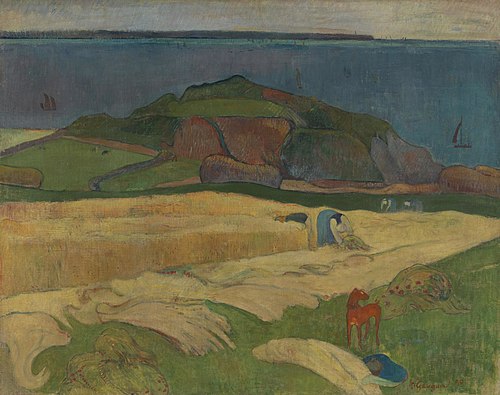 Harvest: Le Pouldu, 1890, Paul Gauguin