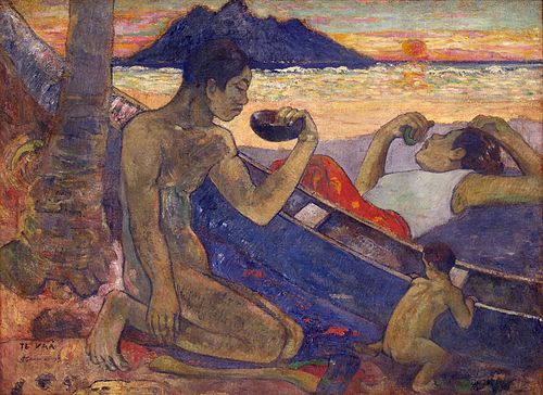 Canoe; Tahitian Family (Te vaa), 1896, Paul Gauguin