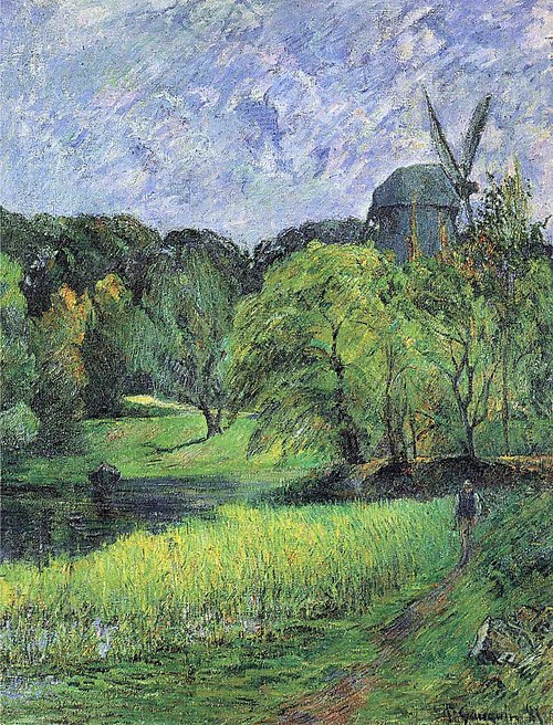 Le Moulin de la Reine dans le parc Østervold, 1885, Paul Gauguin