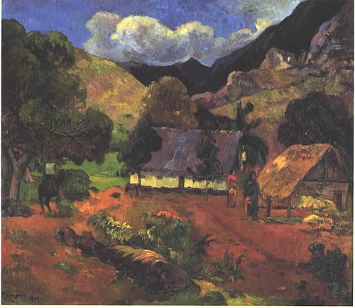 Près des huttes, 1901, Paul Gauguin