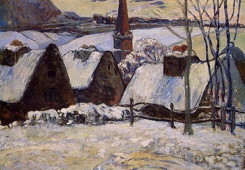 Village breton sous la neige, 1894, Paul Gauguin