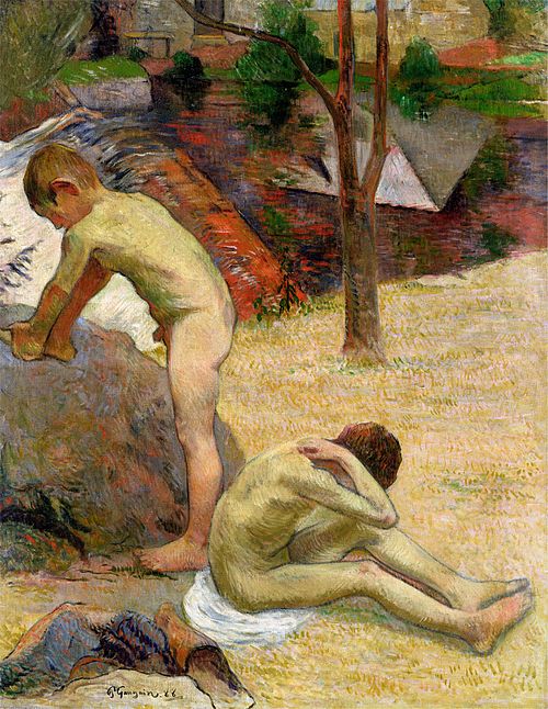 Breton boys bathing, 1888, Paul Gauguin